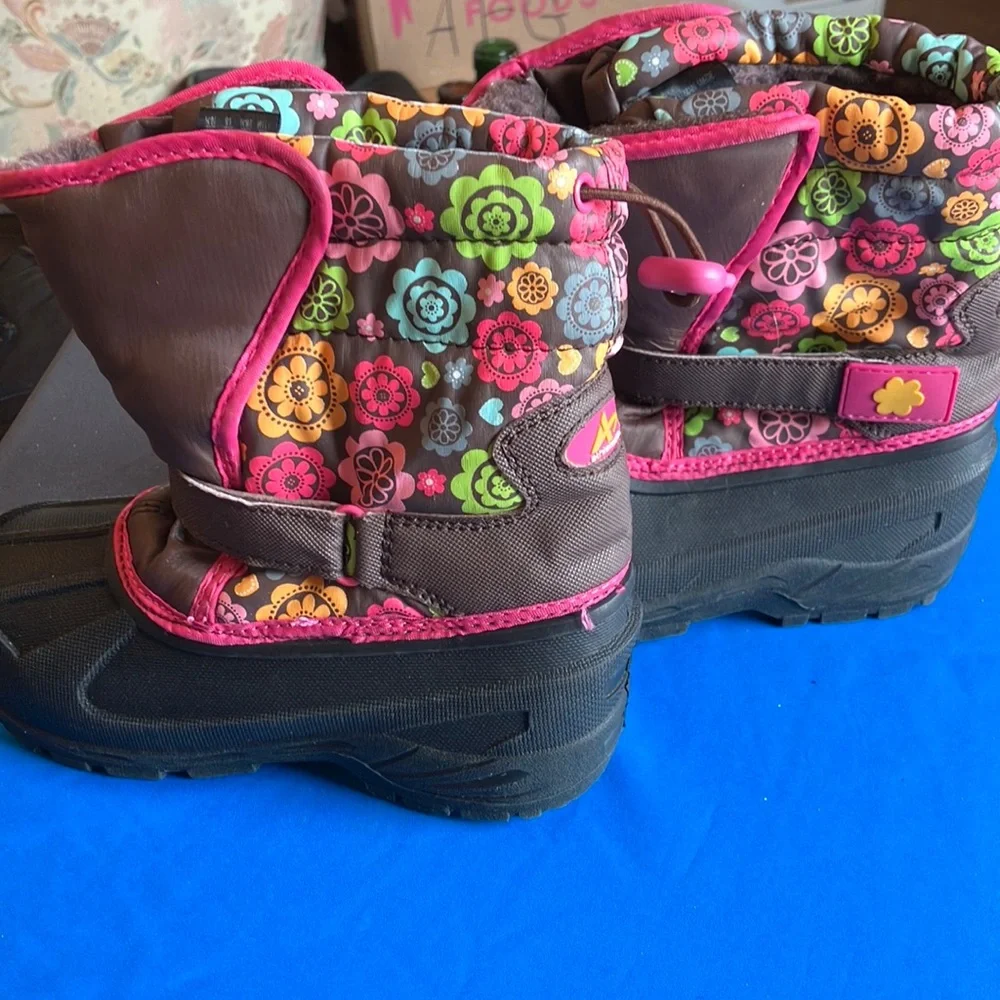 Colorful athletech Floral Kids Snow Boots 11
